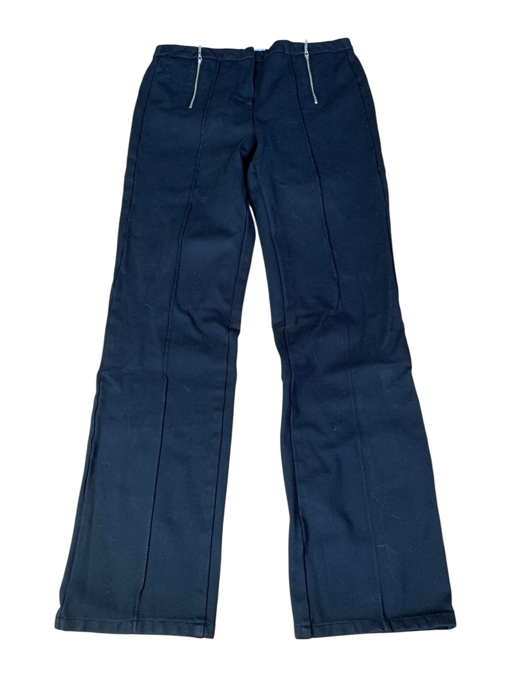 M&S Per Una Black Straight Leg Trousers Size UK 12 Long / US 8-10